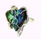 Anello artigianale in Argento 925%° e madreperla di abalone CO59